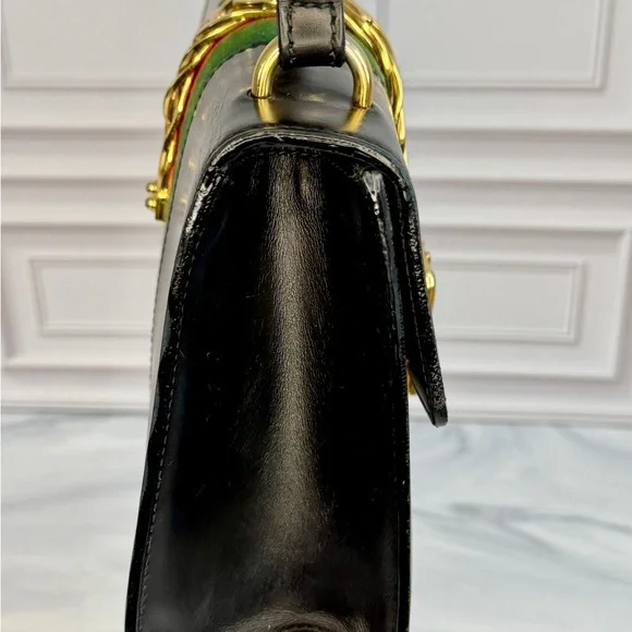 Gucci Black Sylvie Leather Shoulder Bag | Sherry Line | Full Inclusion - Picture 13 of 13